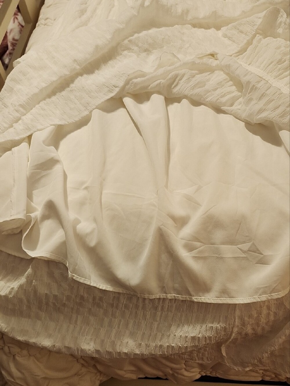 Women's White Tiered Maxi Skirt with Ruffle Details - Picture 4 of 7
